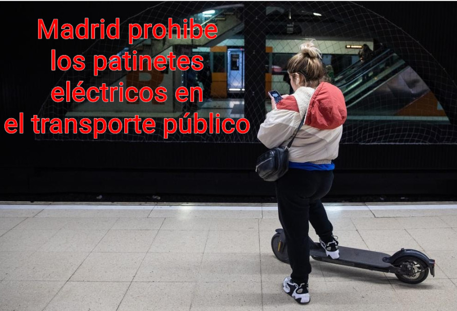 madrid prohibe los patinetes electricos en el trasnporte publico